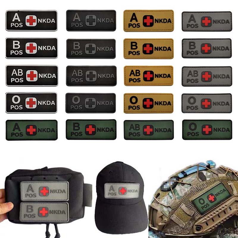 Urban Backpack Tactical - 10*4CM PVC Rubber Emblemen Blood Type