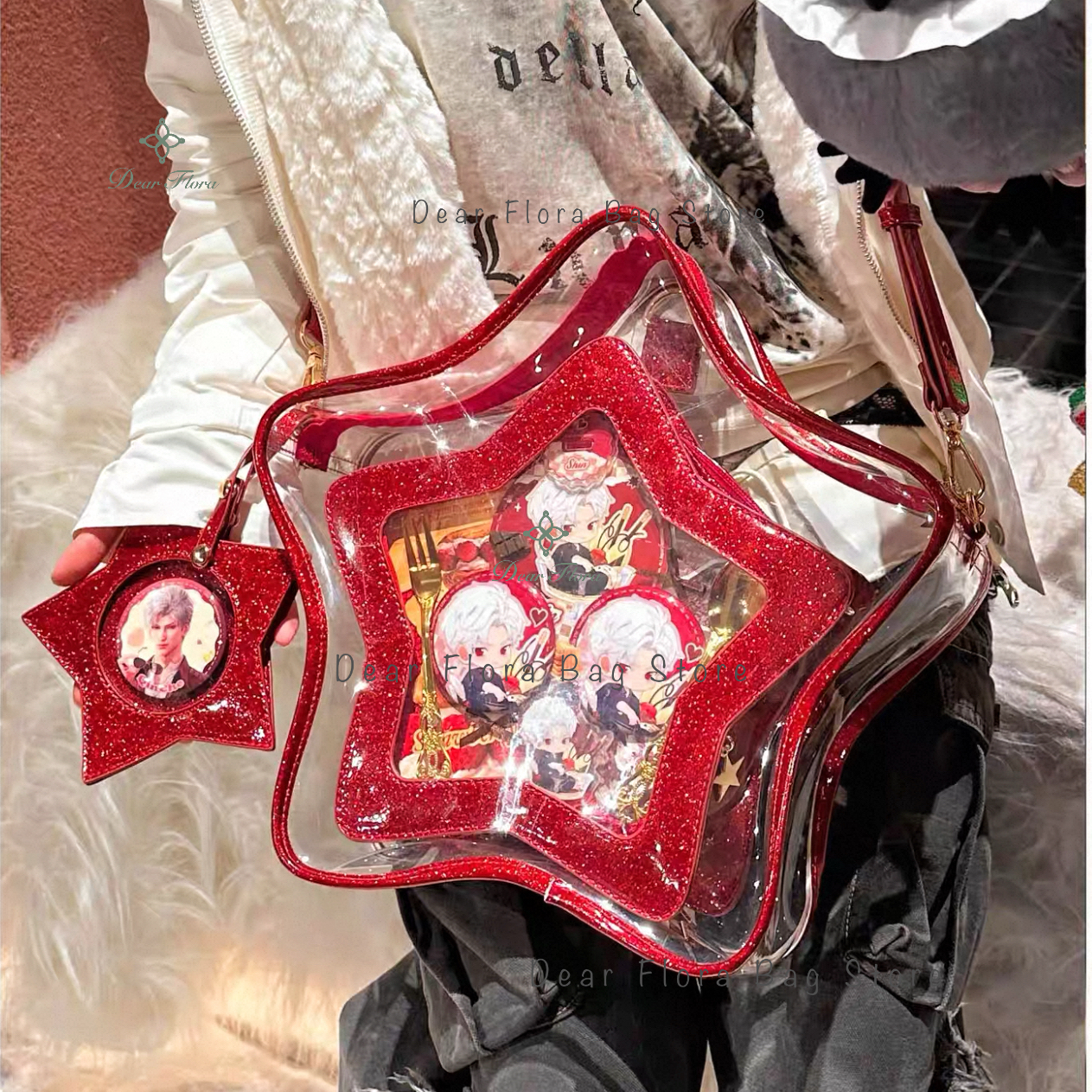 Mini Backpack Purse - Y2K Cute Bling Star Ita Crossbody