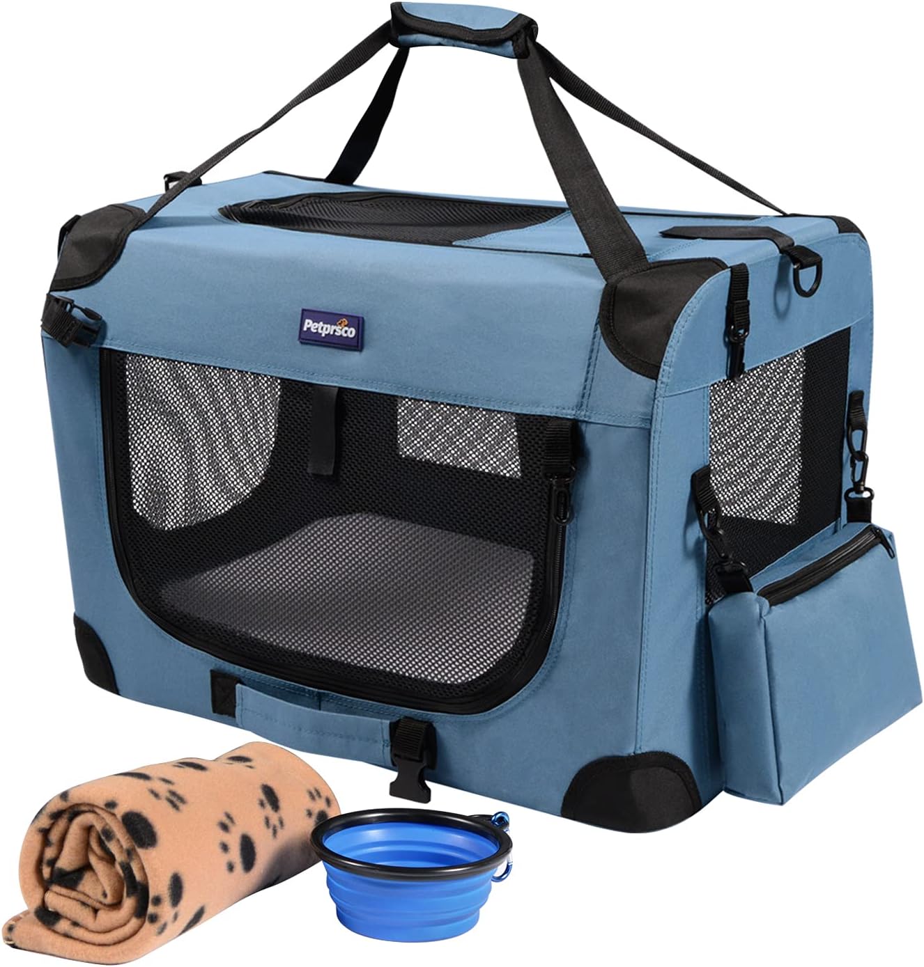Foldable Backpack Small - Portable Collapsible Dog Crate 24x17x17 with