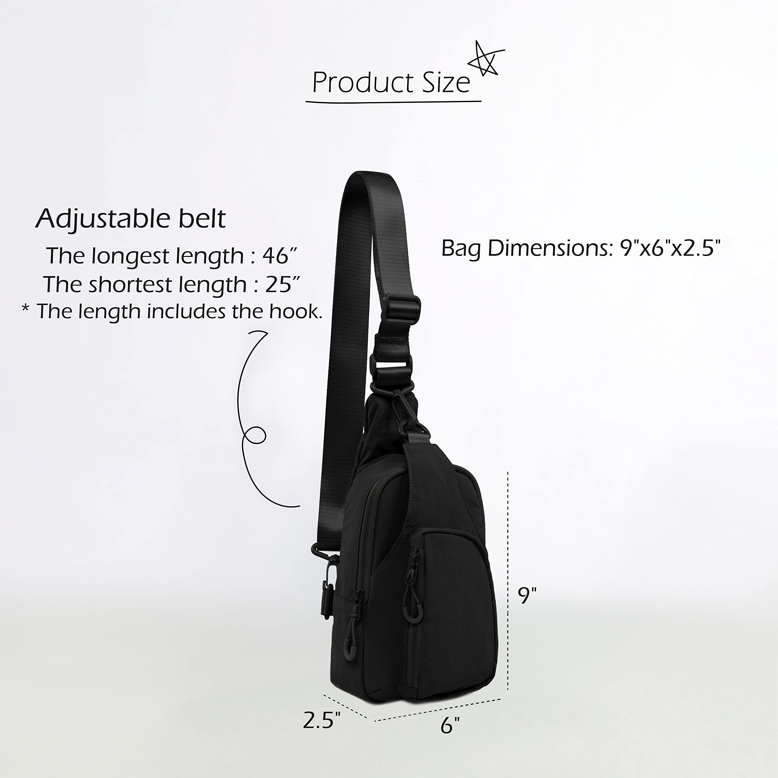 Small Sling Bag with Adjustabl - Sling Backpack Shoulder ulasan dan harga