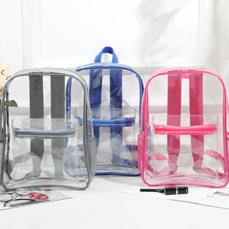 Transparent PVC Outdoor Sports - Canvas Backpack Casual ulasan dan harga
