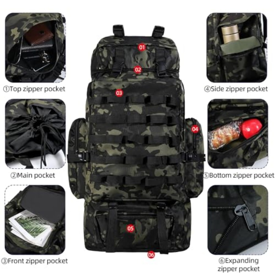 70L/100L Camping Hiking Backpa - Rain Cover Backpack ulasan dan harga