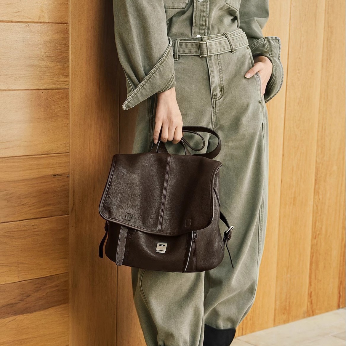 Personalized Waxed Canvas Mess - Business Backpack Brief ulasan dan harga