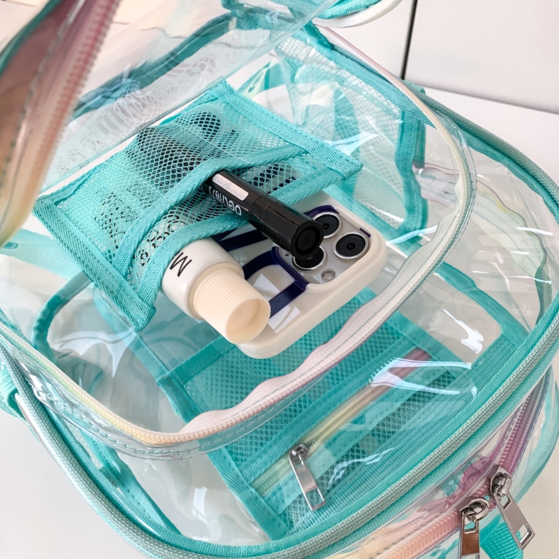 PVC Transparent Zipper Large C - Fashion Backpack Women ulasan dan harga