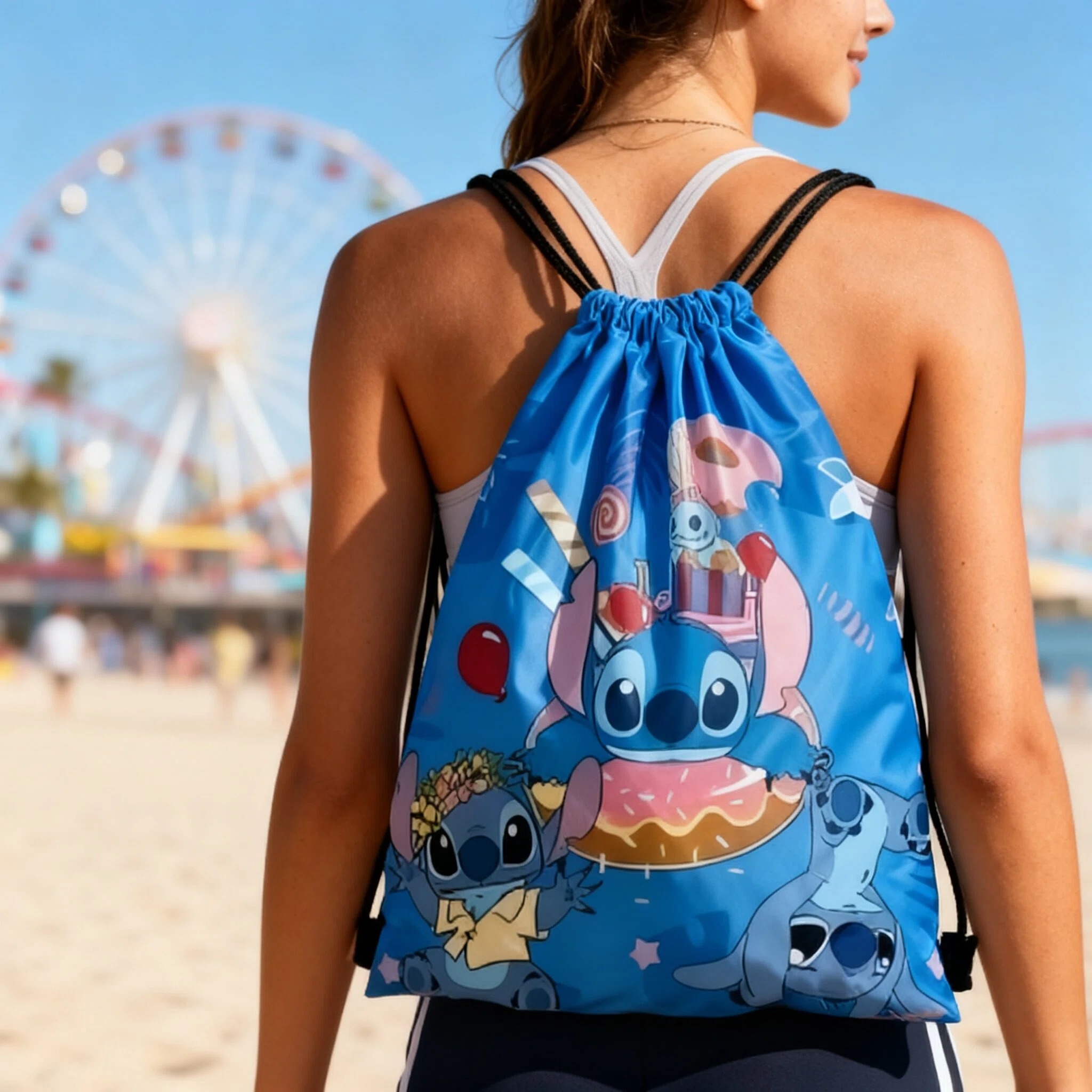 Disney Stitch Storage Bags Set - Drawstring Gym Bag ulasan dan harga