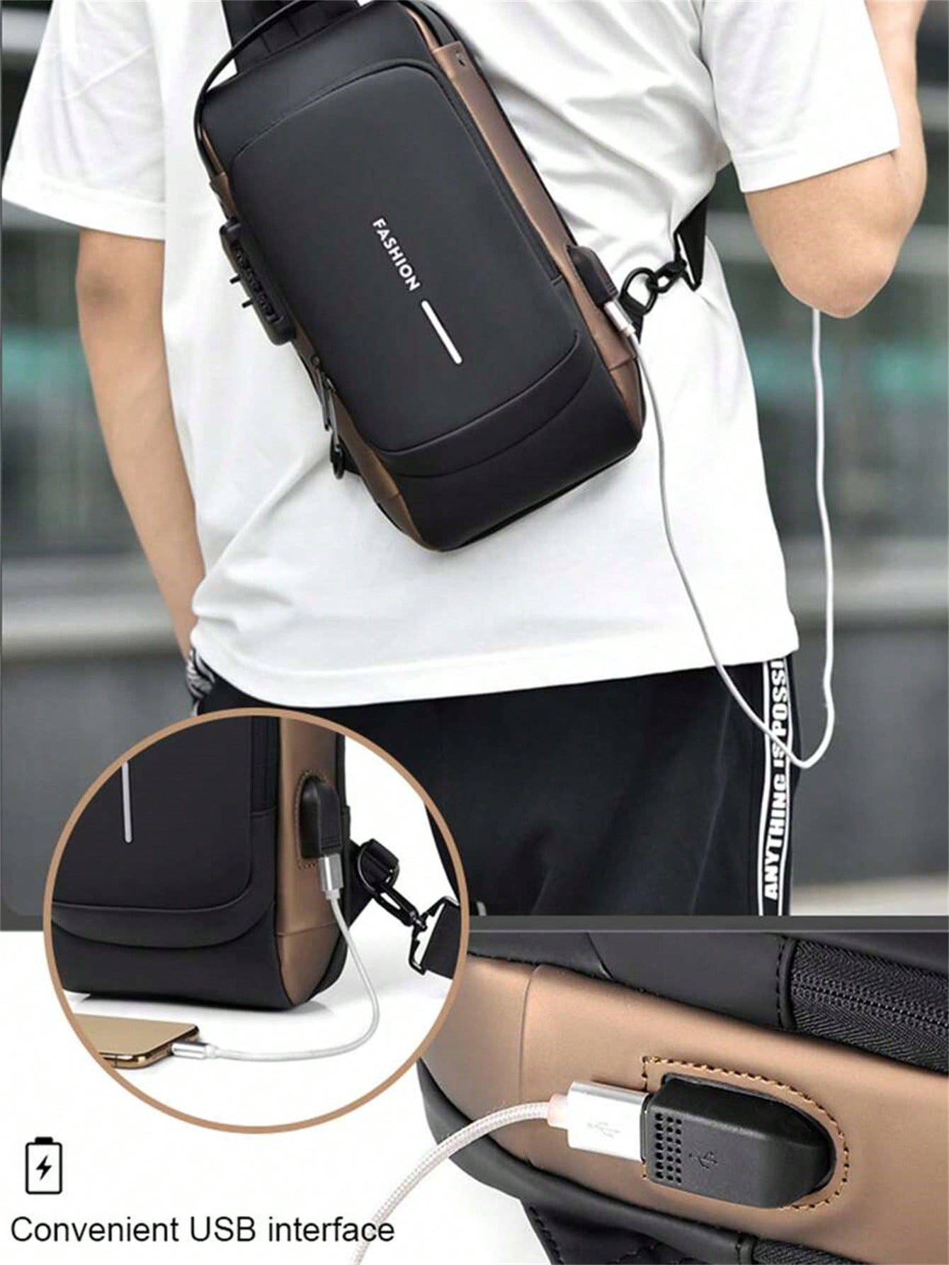 Men's Bags Shoulder Messenger  - Sling Backpack Shoulder ulasan dan harga