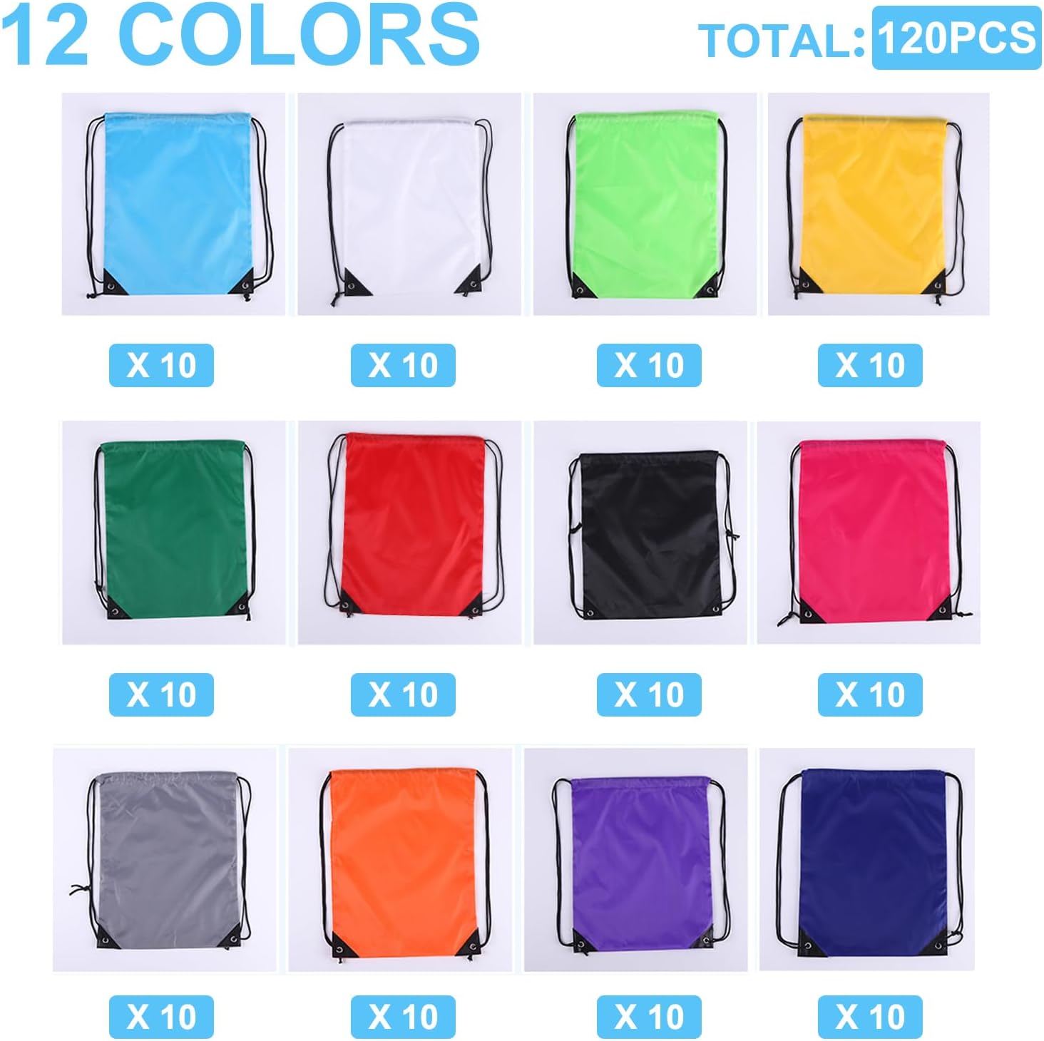 120PCS Drawstring Backpack Bul - Drawstring Gym Bag ulasan dan harga