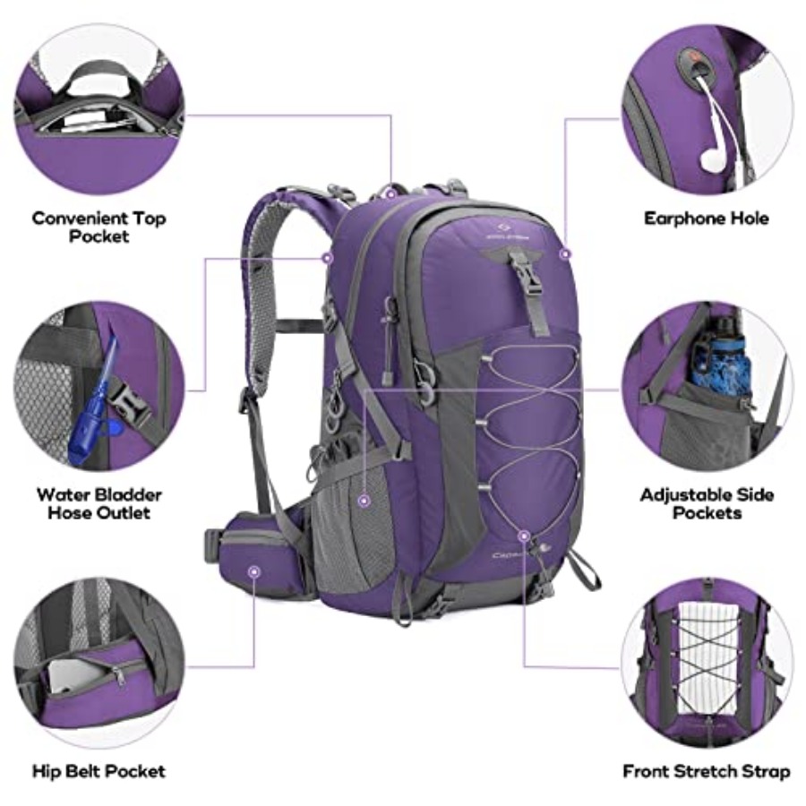 Hiking Backpack, Camping Backp - Rain Cover Backpack ulasan dan harga