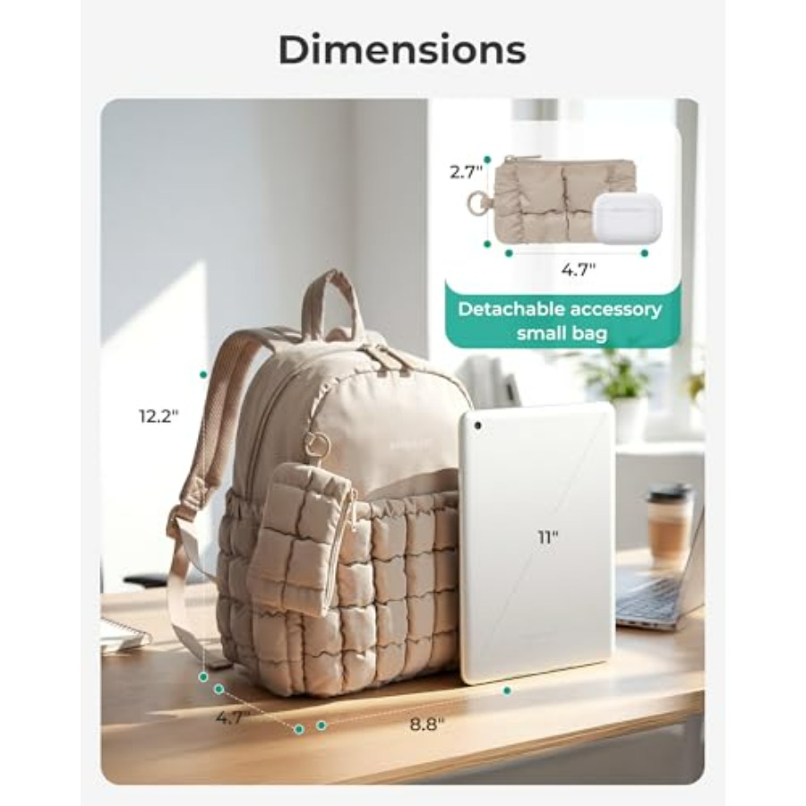 Mini Backpacks for Women, Puff - Mini Backpack Purse ulasan dan harga