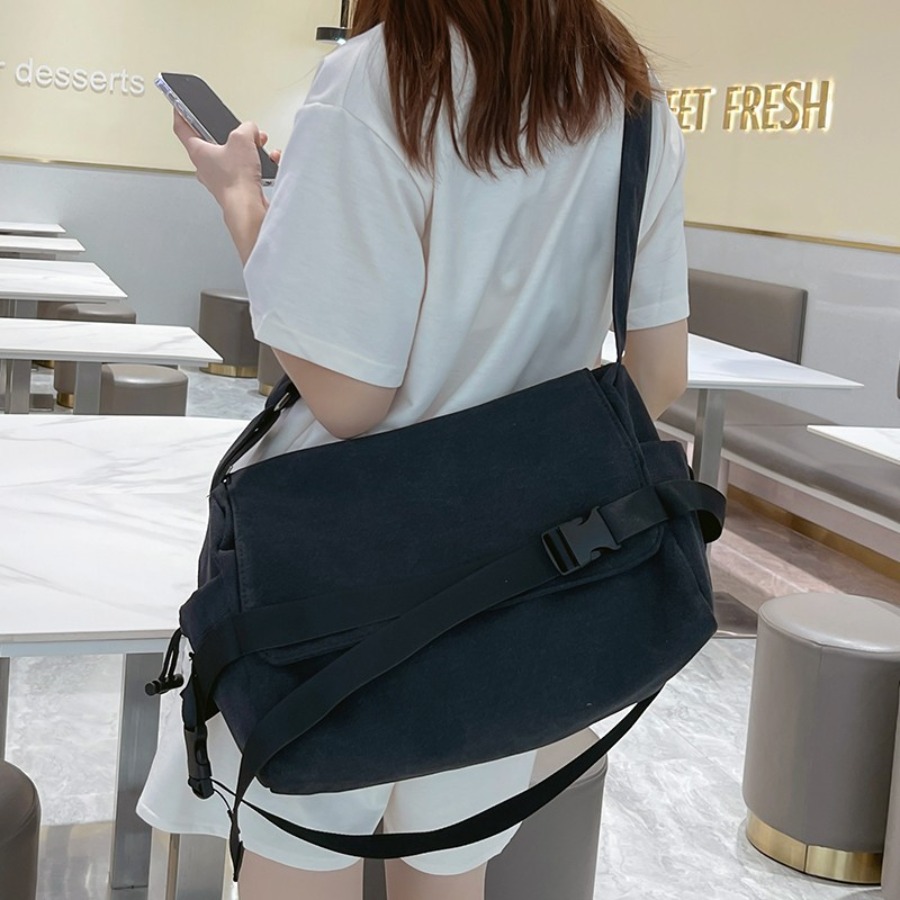 【New Arrival】Black Canvas Cros - Canvas Backpack Casual ulasan dan harga
