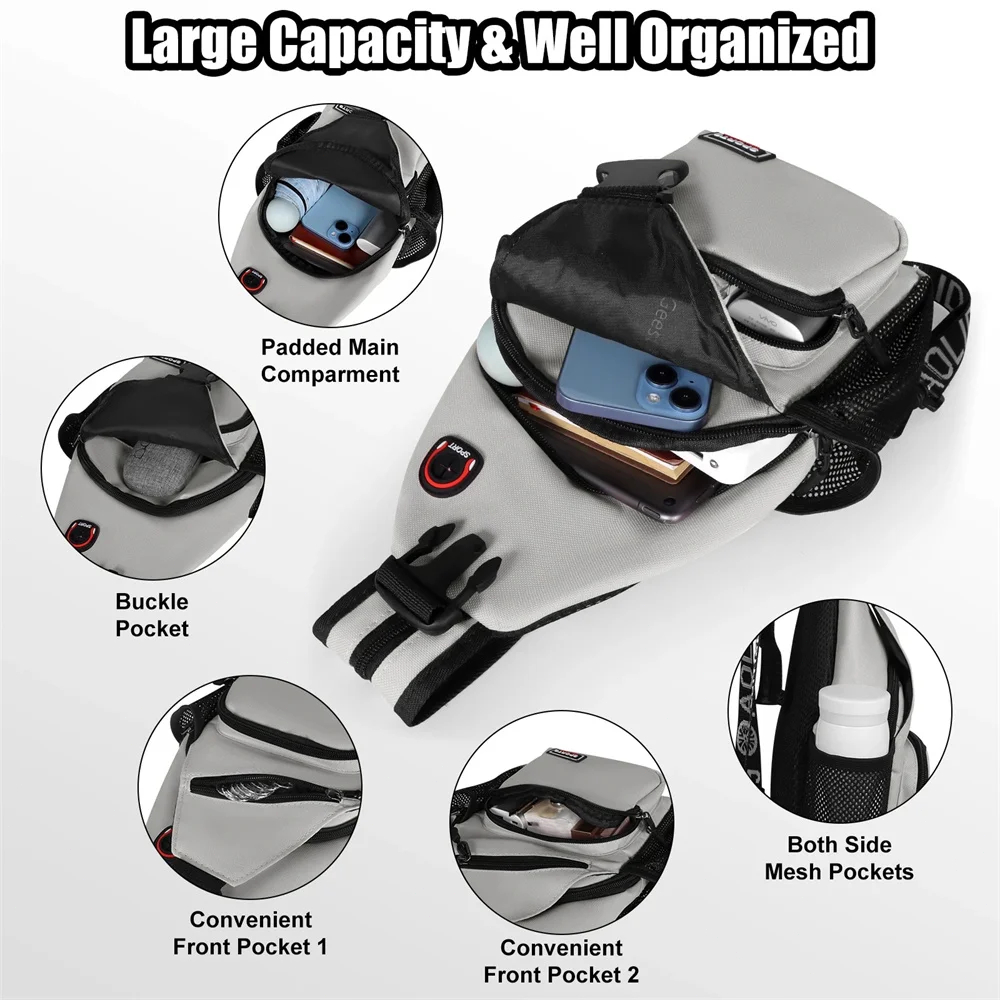 Multi-pocket Casual Chest Bag  - Sling Backpack Shoulder ulasan dan harga