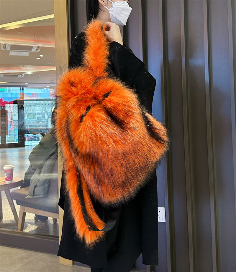 Y2K Faux Fur Leopard Women Bac - Fashion Backpack Women ulasan dan harga