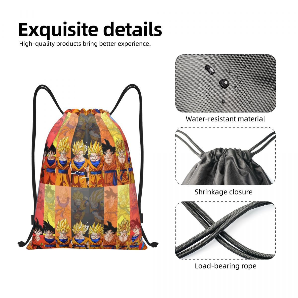 Custom DBZ G-Gokues Cartoon Dr - Drawstring Gym Bag ulasan dan harga