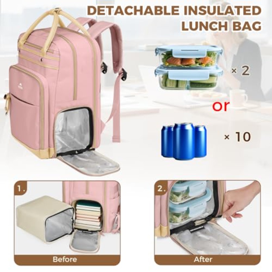 Lunch Backpack for Women, Teac - Laptop Backpack 15.6 ulasan dan harga