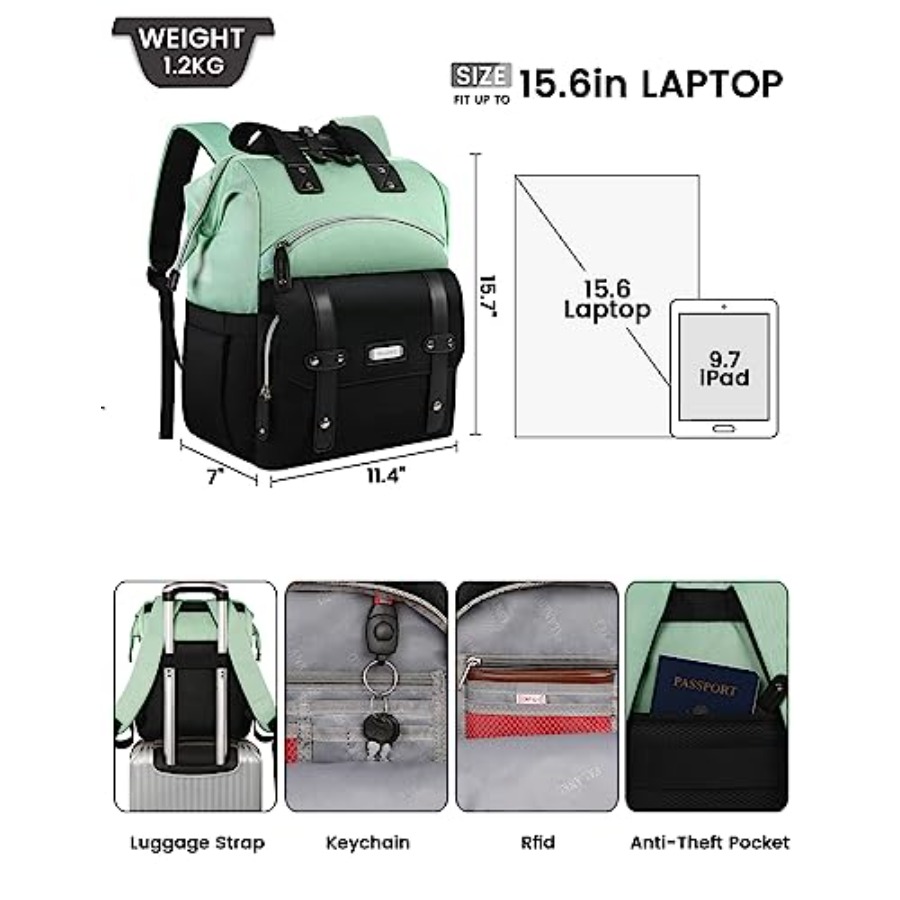 Laptop Backpack for WomenColle - Travel Backpack Anti Theft ulasan dan harga