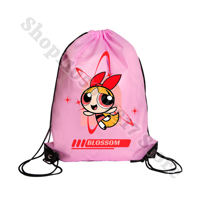 Kawaii The Powerpuffs Girls Ca - Drawstring Gym Bag ulasan dan harga