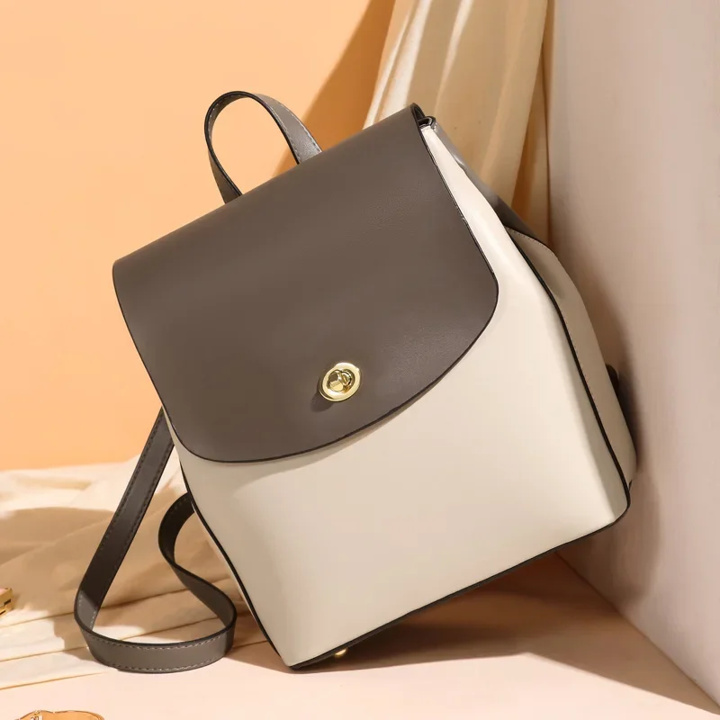Women's Bags Large Capacity Le - Leather Backpack Vintage ulasan dan harga