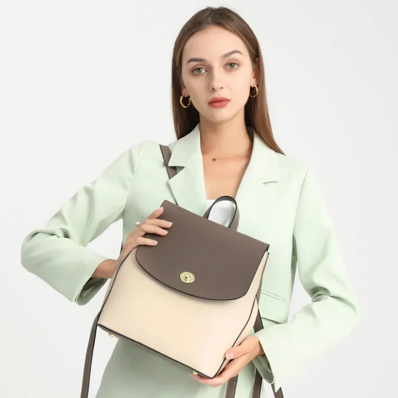 Women's Bags Large Capacity Le - Leather Backpack Vintage ulasan dan harga