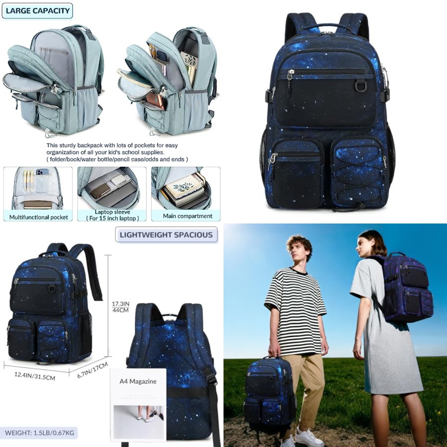Multi-Pocket Backpack for Trav - Laptop Backpack 15.6 ulasan dan harga