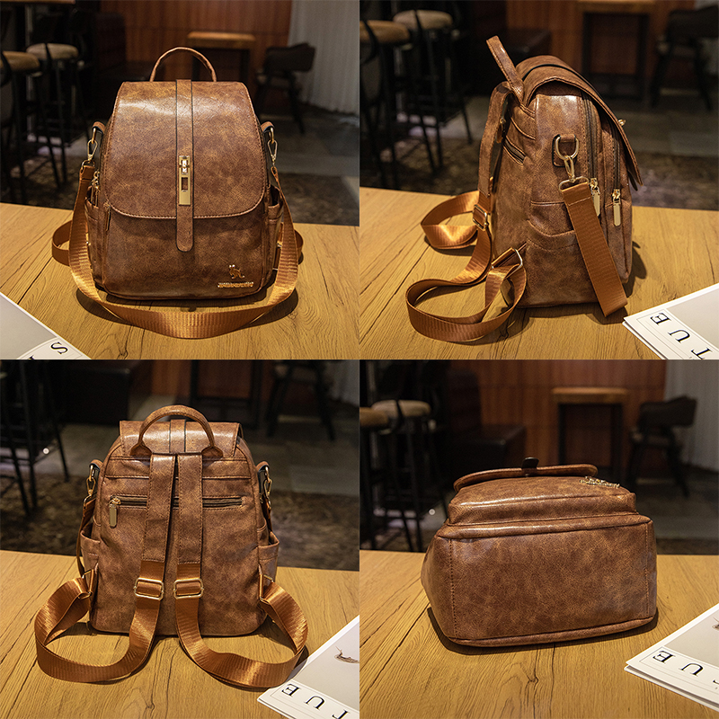 College Women Backpacks Design - Leather Backpack Vintage ulasan dan harga