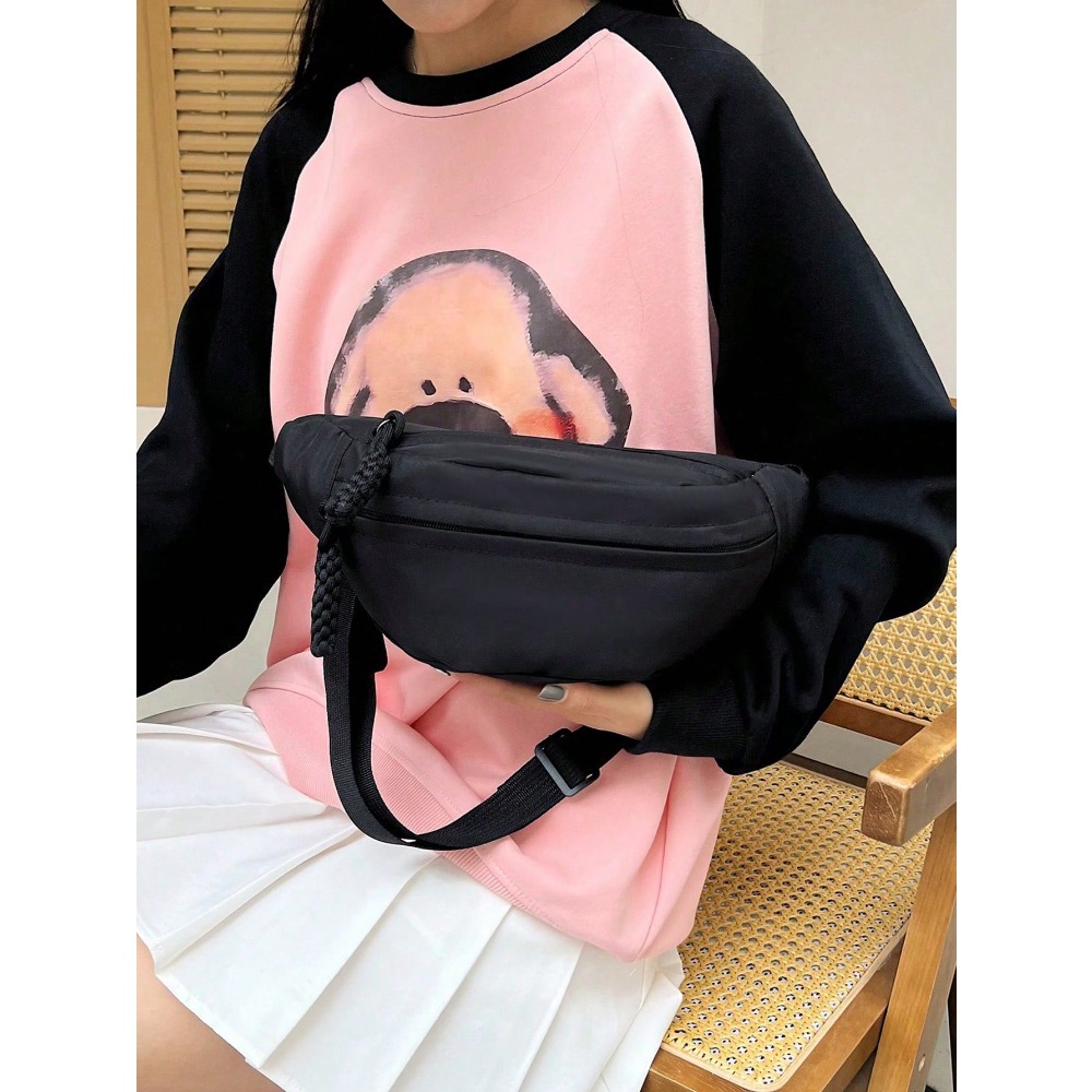 Large Capacity Nylon Chest Bag - Sling Backpack Shoulder ulasan dan harga