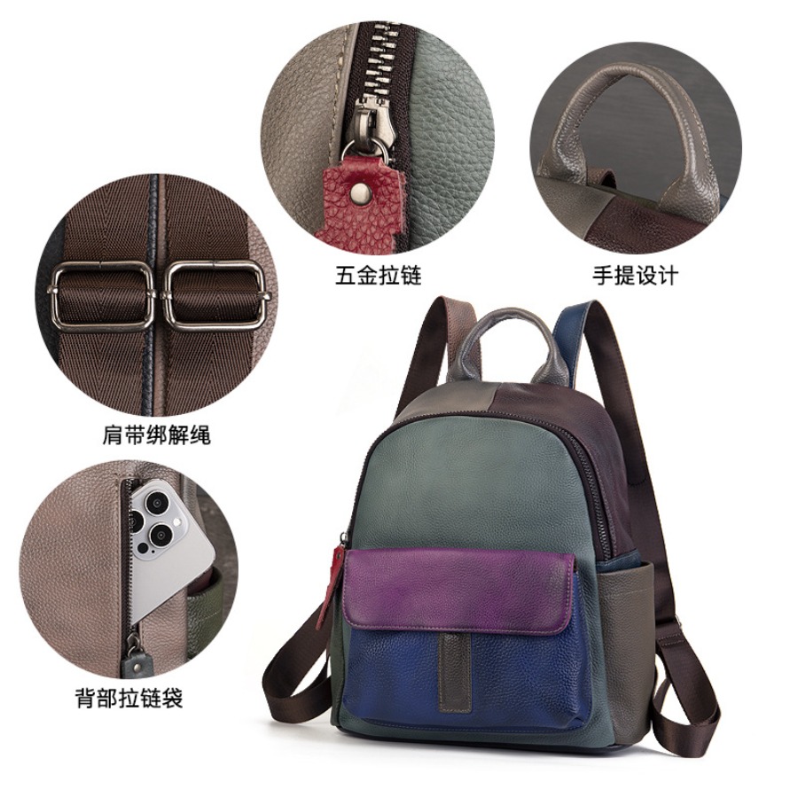 【New Arrival】 Vintage Color Bl - Leather Backpack Vintage ulasan dan harga