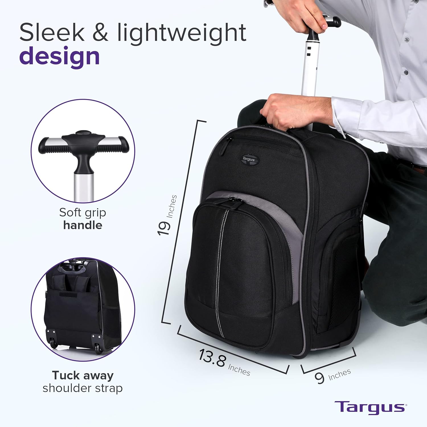16 Inch Rolling Backpack with  - Laptop Sleeve Removable ulasan dan harga