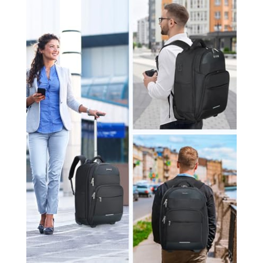 Rolling Backpack 30L Travel La - Laptop Backpack 15.6 ulasan dan harga