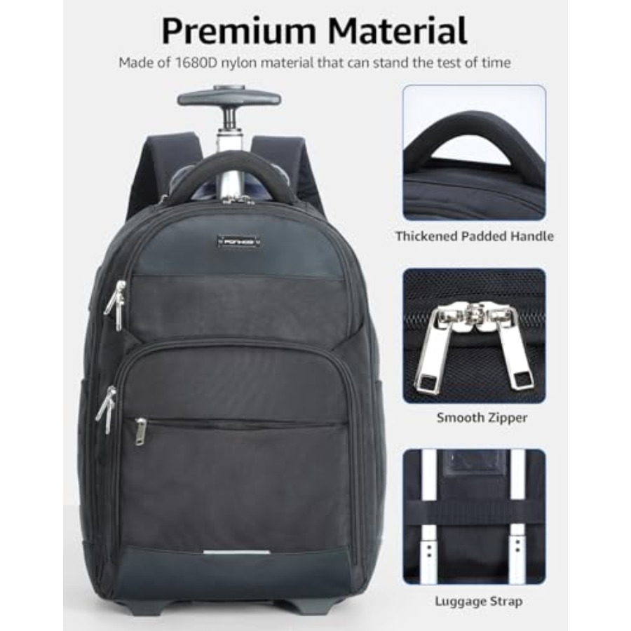 Rolling Backpack 30L Travel La - Laptop Backpack 15.6 ulasan dan harga