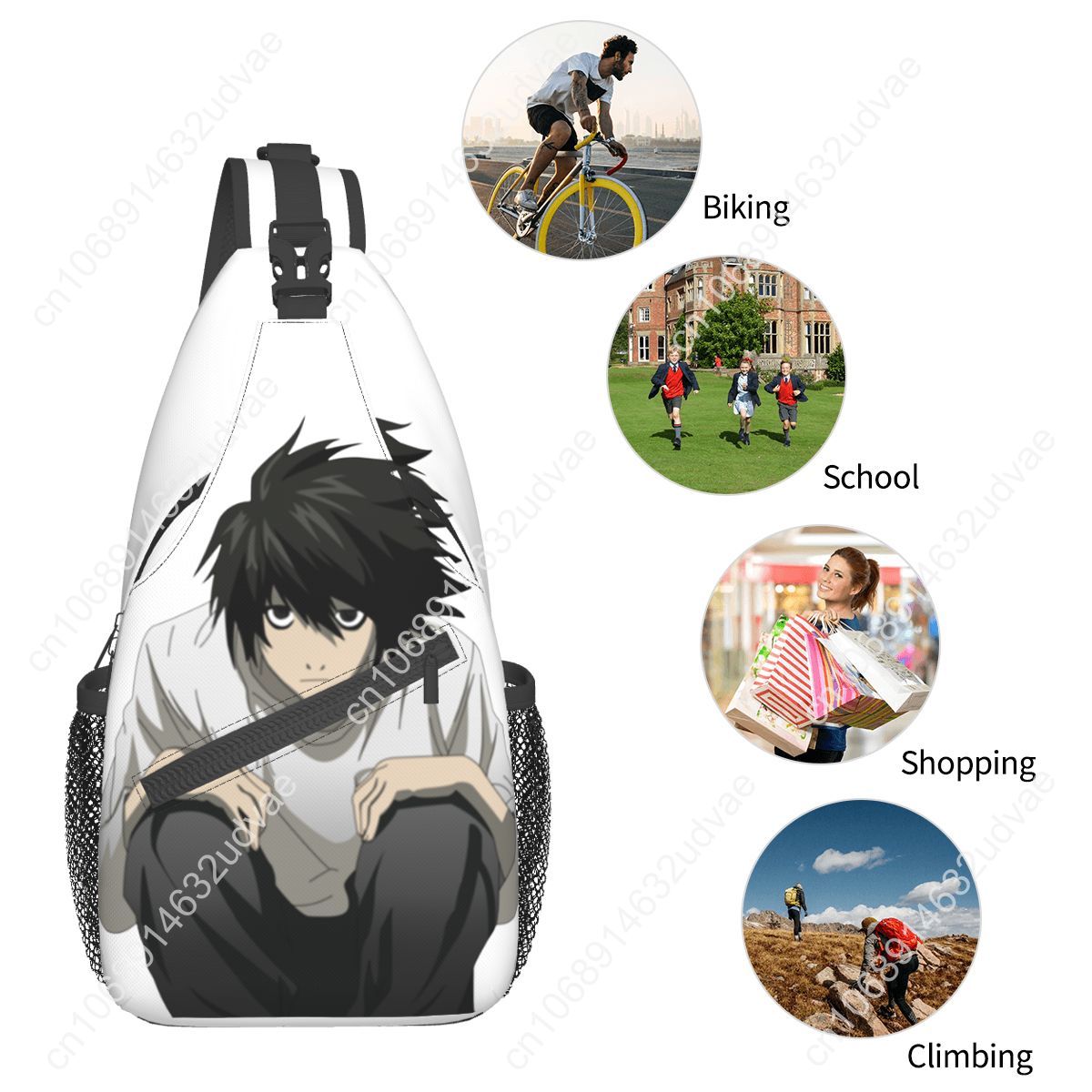 L Death Note Sling Bags Chest  - Sling Backpack Shoulder ulasan dan harga