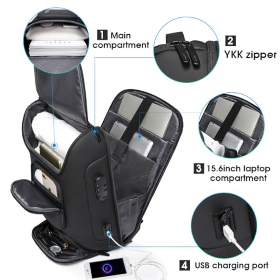 Business Backpack, Laptop Back - Laptop Backpack 15.6 ulasan dan harga