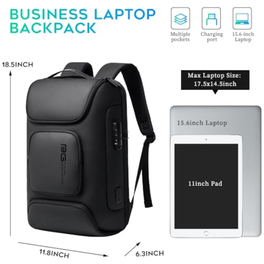 Business Backpack, Laptop Back - Laptop Backpack 15.6 ulasan dan harga