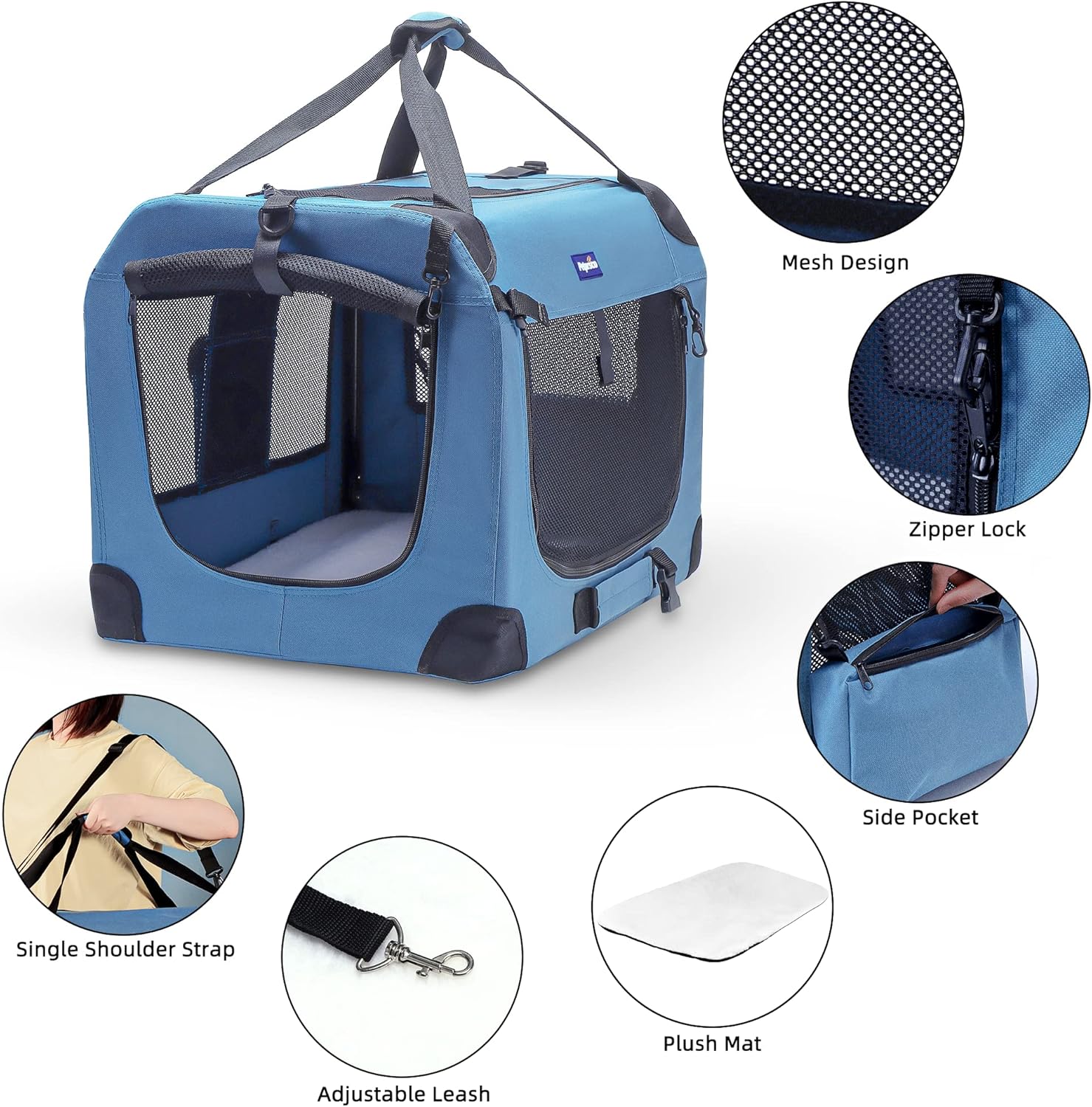 Portable Collapsible Dog Crate - Foldable Backpack Small ulasan dan harga