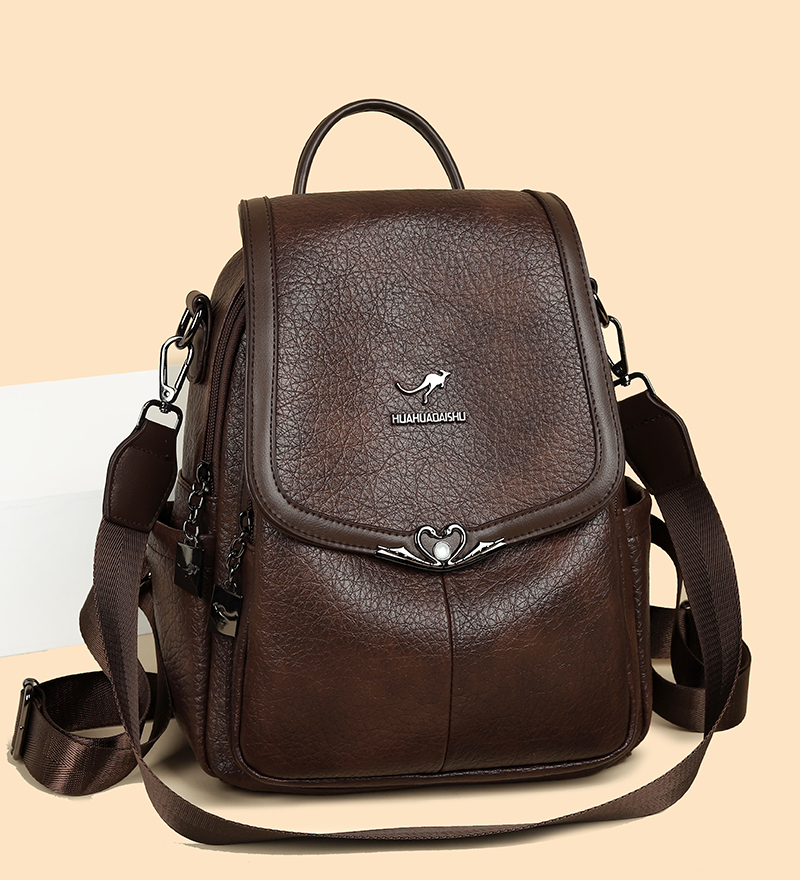 2026 new Ladies Bookbag Rucksa - Leather Backpack Vintage ulasan dan harga