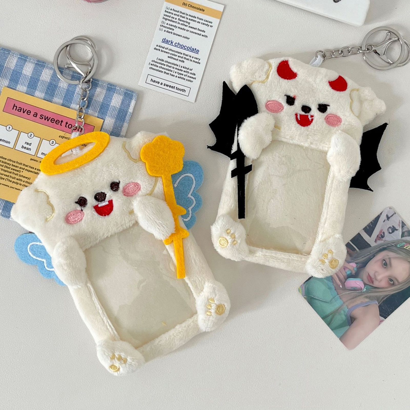 Plush Angel Devil Keychain Cut - Fashion Backpack Women ulasan dan harga