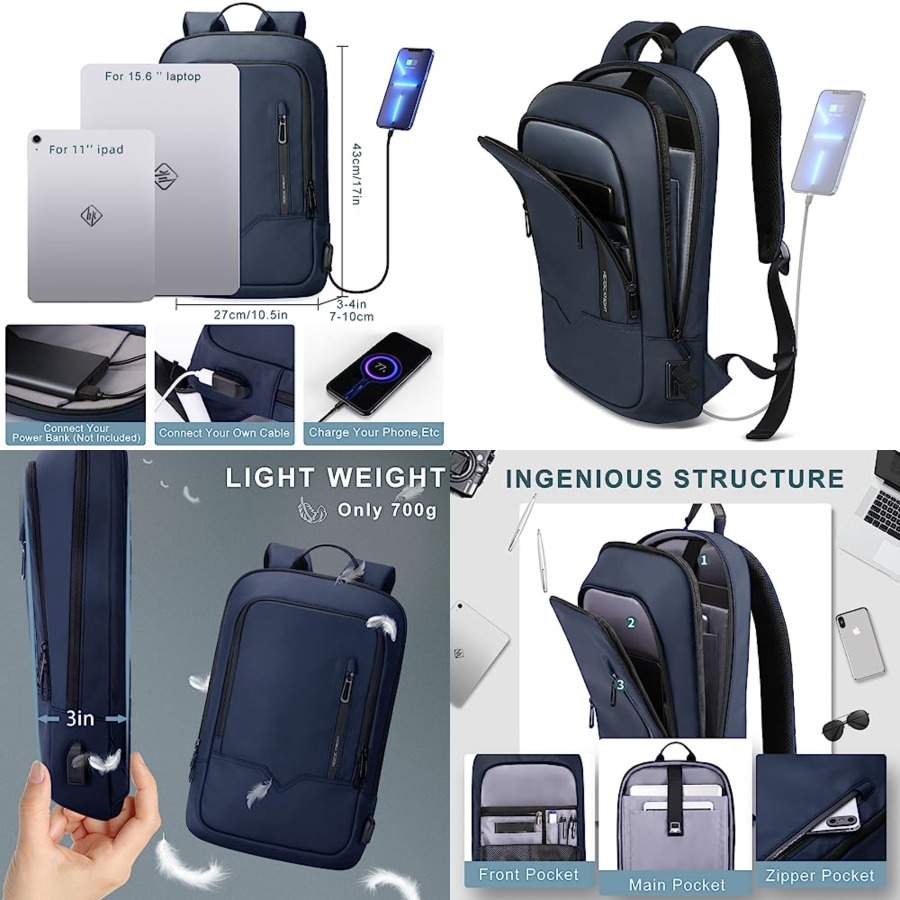 Backpack for Men Business Slim - Travel Backpack Anti Theft ulasan dan harga
