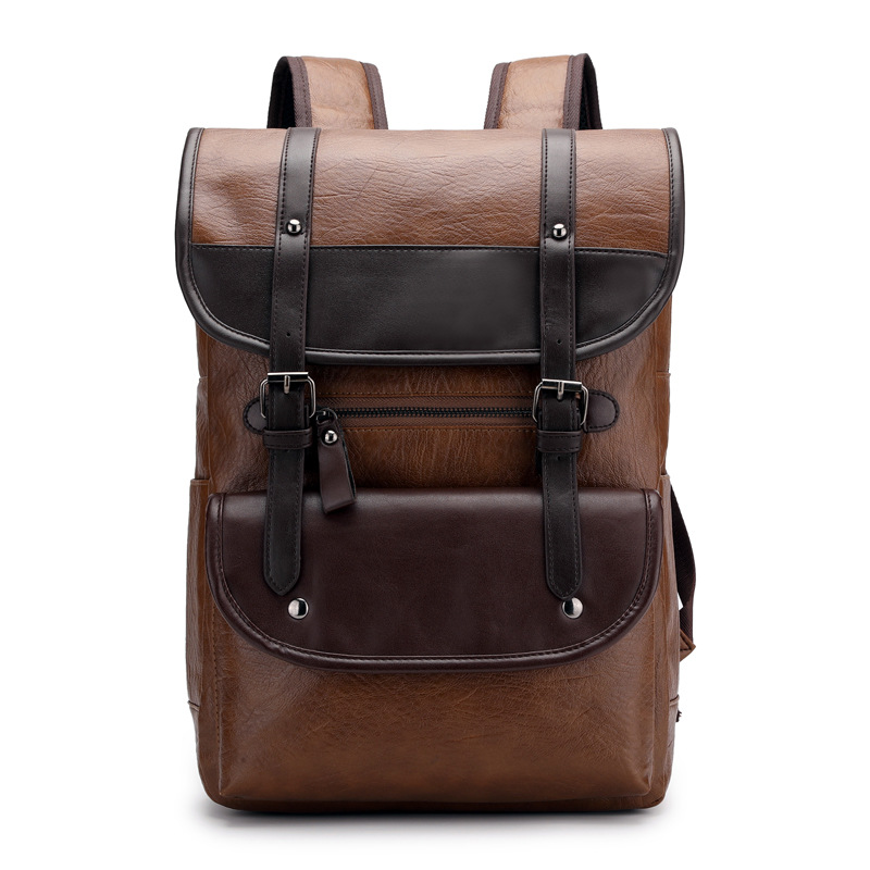 Vintage Leather Laptop Backpac - Business Backpack Brief ulasan dan harga