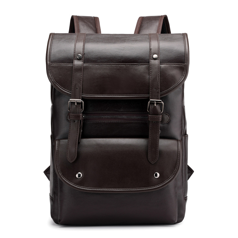 Vintage Leather Laptop Backpac - Business Backpack Brief ulasan dan harga