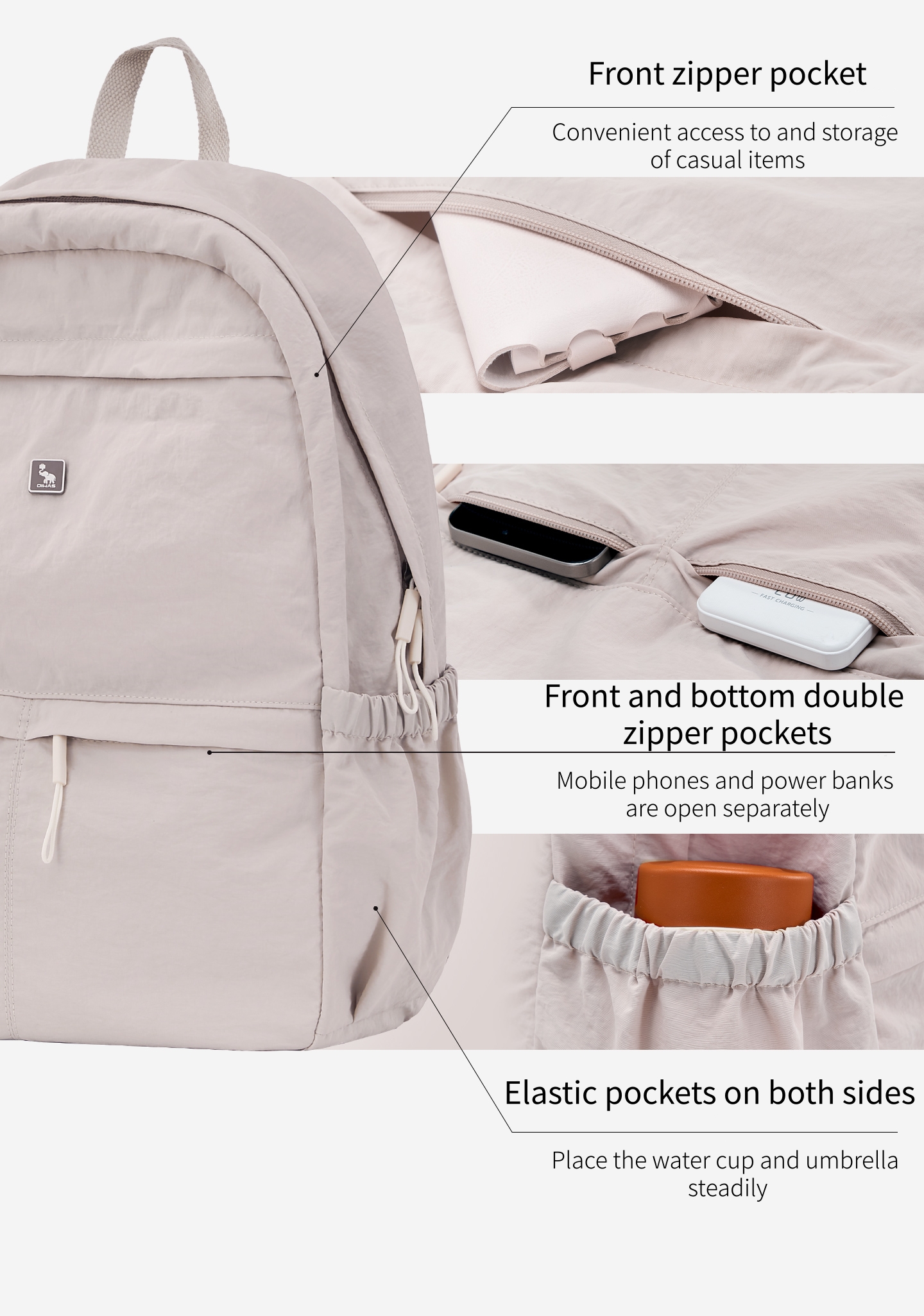 OIWAS Ultra lightweight and st - Canvas Backpack Casual ulasan dan harga