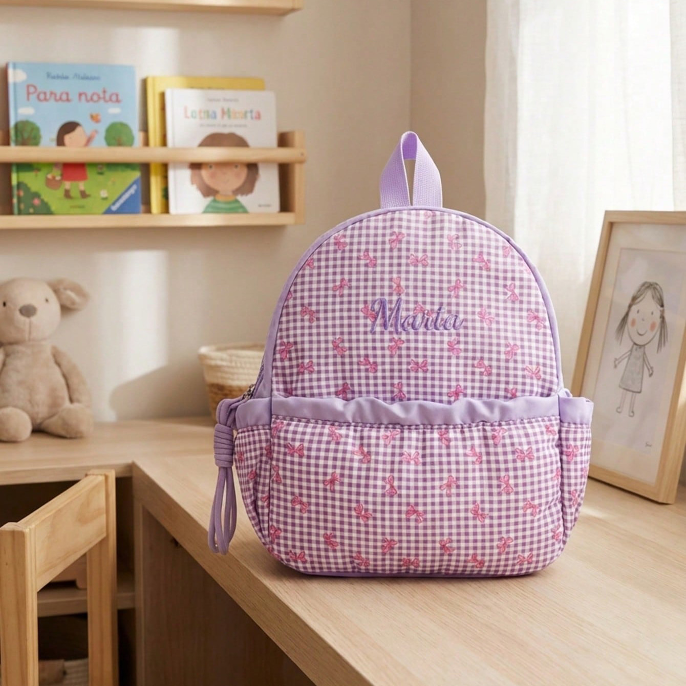 Custom Name-Letter Embroidered - School Backpack Teen ulasan dan harga