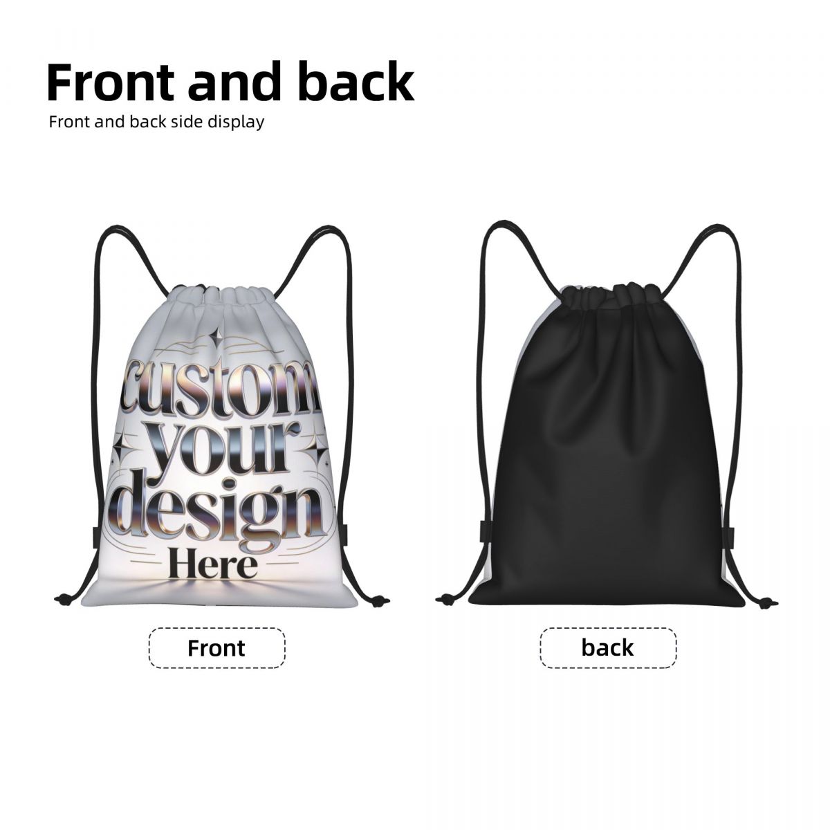 Custom Your Photo Logo Text Dr - Drawstring Gym Bag ulasan dan harga