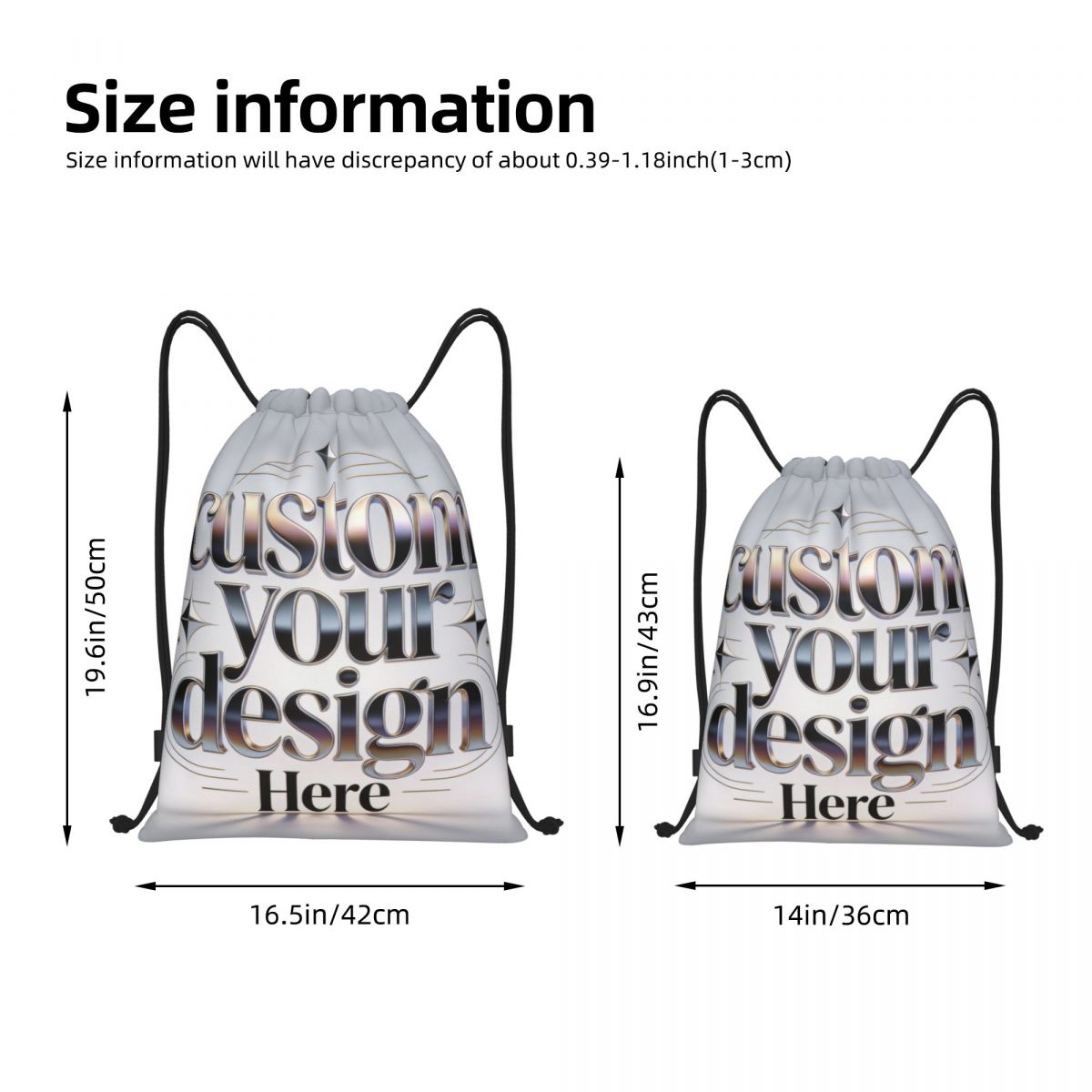 Custom Your Photo Logo Text Dr - Drawstring Gym Bag ulasan dan harga