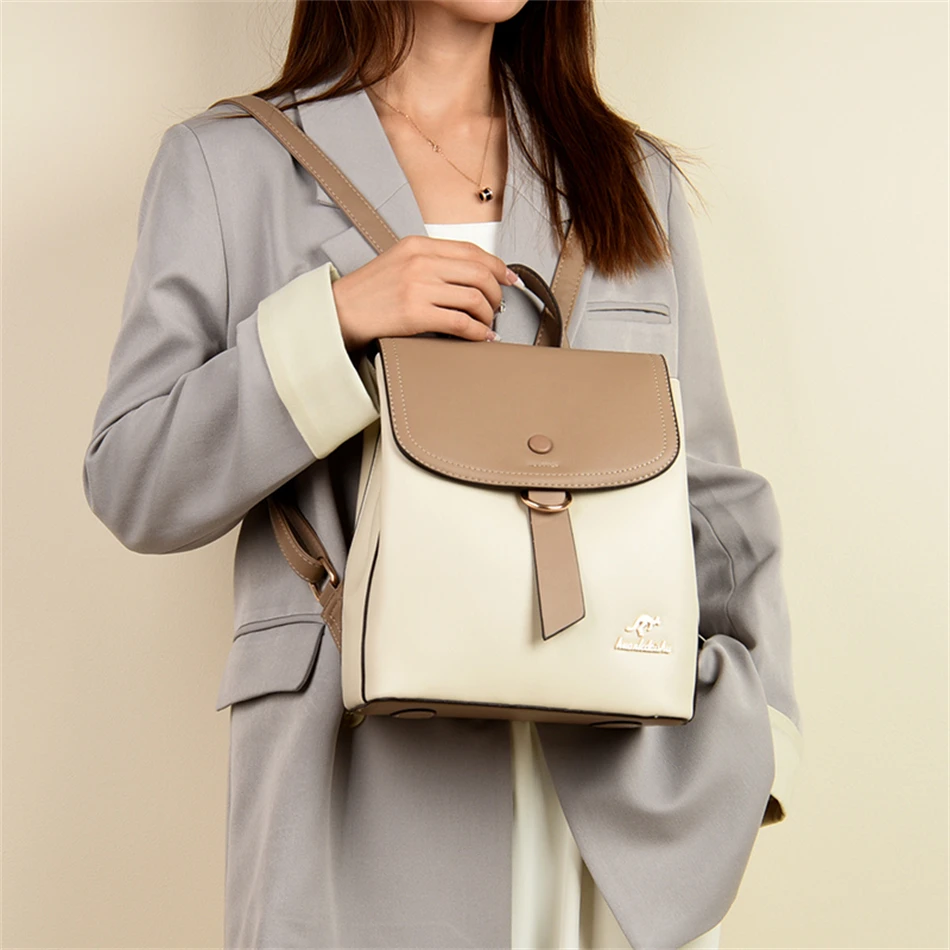 2024 High Quality Fashion Prin - Leather Backpack Vintage ulasan dan harga