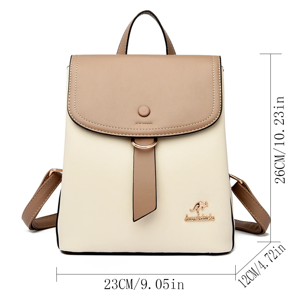 2024 High Quality Fashion Prin - Leather Backpack Vintage ulasan dan harga