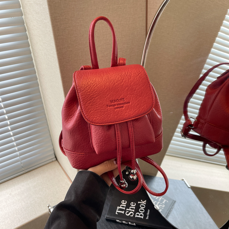 Solid Small String Backpacks P - Leather Backpack Vintage ulasan dan harga
