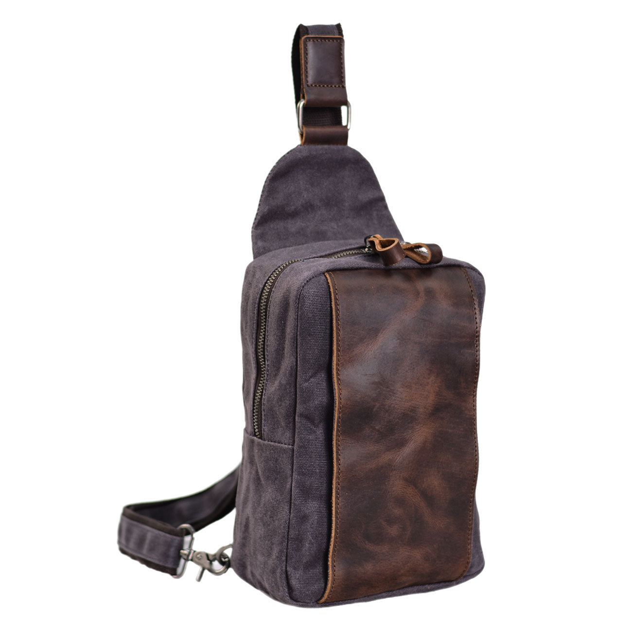 Casual Men's Vintage Waxed Can - Sling Backpack Shoulder ulasan dan harga