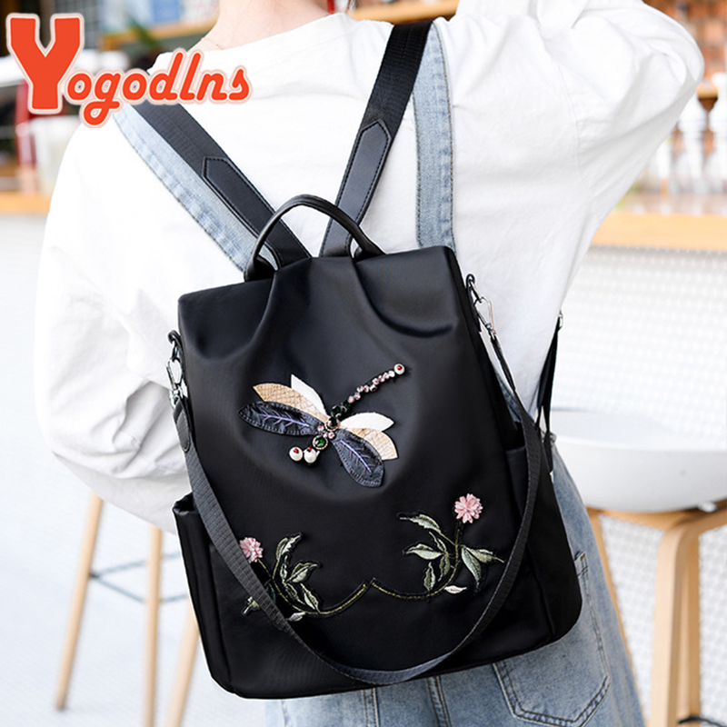 Yogodlns Fashion Embroidery Ba - Fashion Backpack Women ulasan dan harga