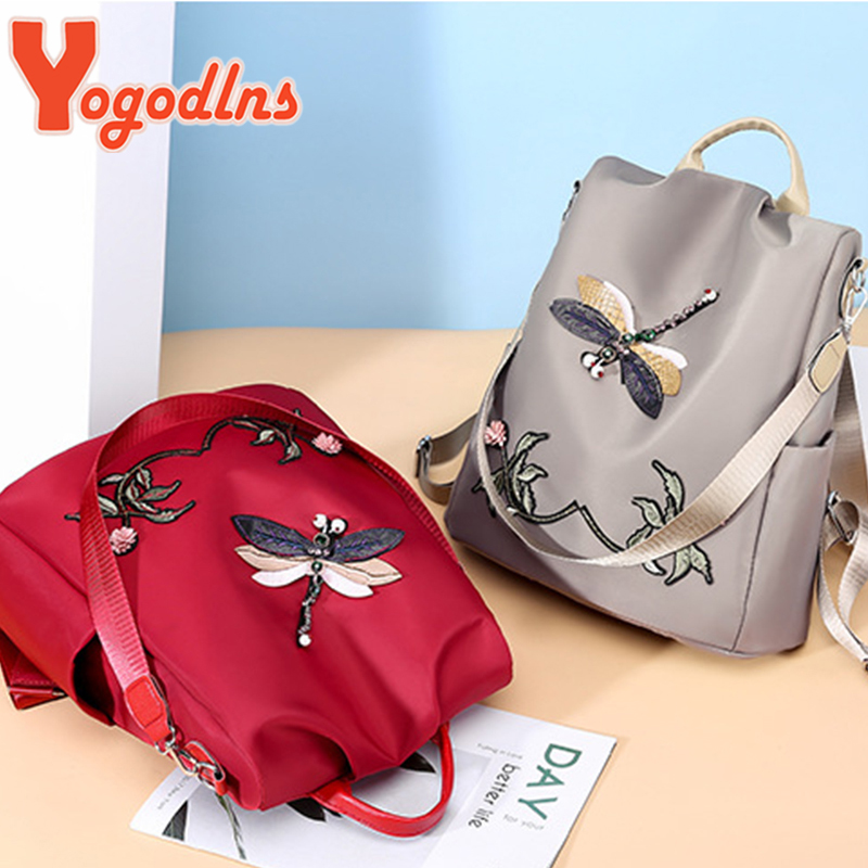Yogodlns Fashion Embroidery Ba - Fashion Backpack Women ulasan dan harga